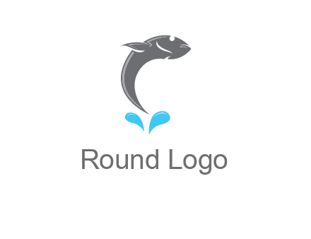 fish jumping out of water icon