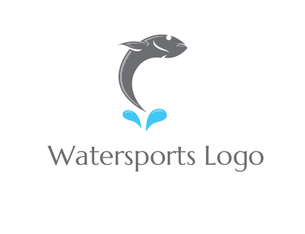 fish jumping out of water icon