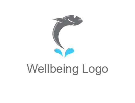 fish jumping out of water icon