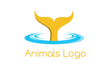fish tail in water logo