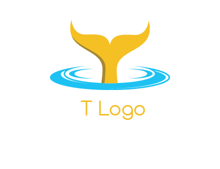 fish tail in water logo
