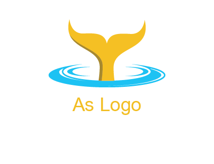 fish tail in water logo