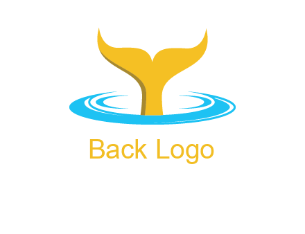 fish tail in water logo