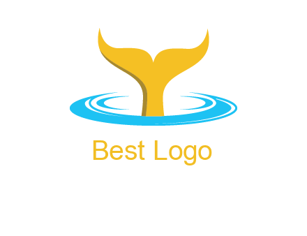 fish tail in water logo