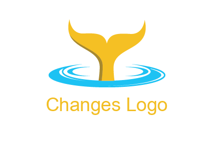 fish tail in water logo