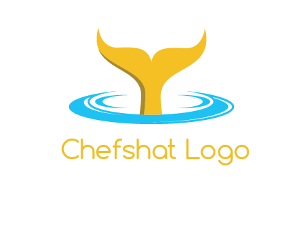 fish tail in water logo