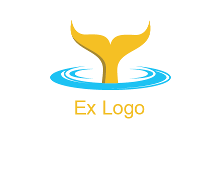 fish tail in water logo