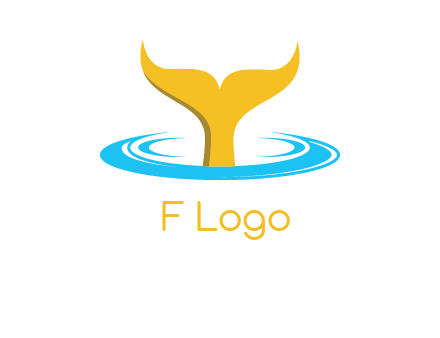 fish tail in water logo