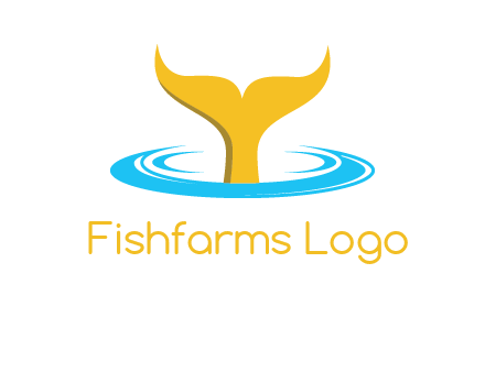 fish tail in water logo