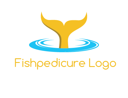 fish tail in water logo