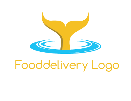 fish tail in water logo