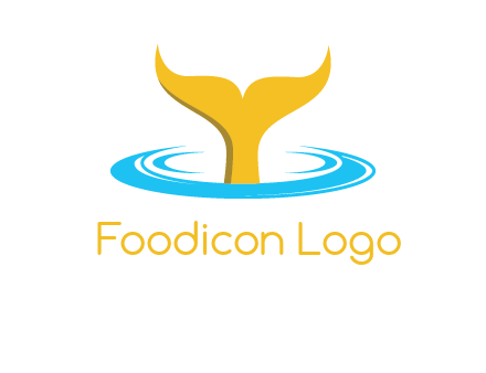 fish tail in water logo