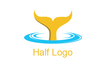 fish tail in water logo