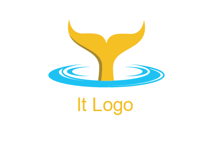fish tail in water logo