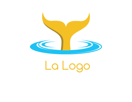 fish tail in water logo