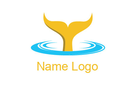 fish tail in water logo