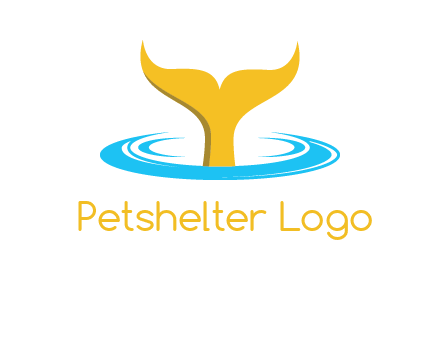 fish tail in water logo