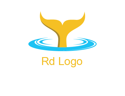 fish tail in water logo