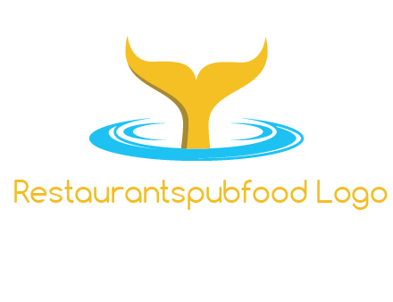 fish tail in water logo