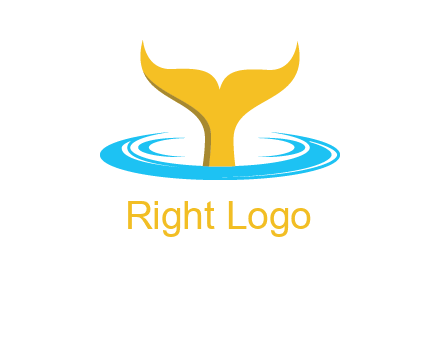 fish tail in water logo