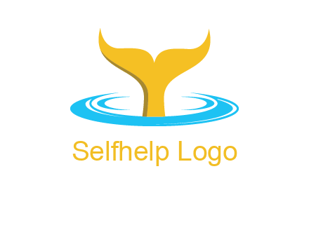 fish tail in water logo