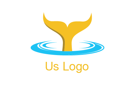 fish tail in water logo