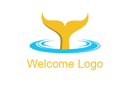 fish tail in water logo