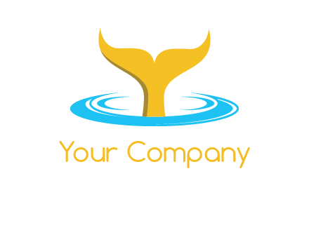 fish tail in water logo