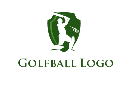 cricket player in shield logo