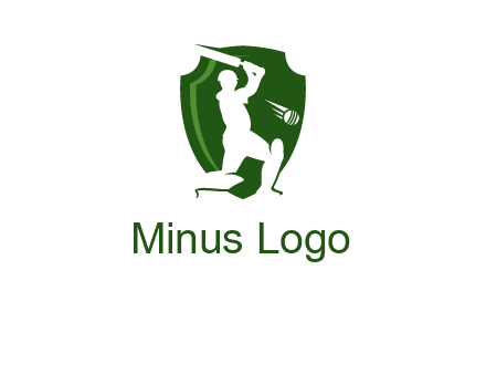 cricket player in shield logo