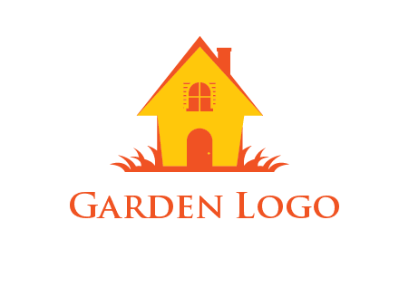 shack on grass vector
