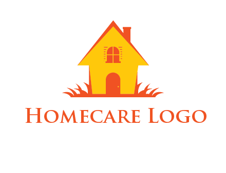 shack on grass vector