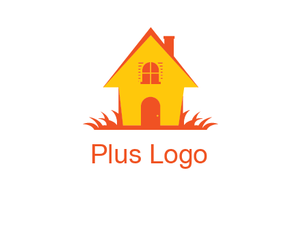 shack on grass vector