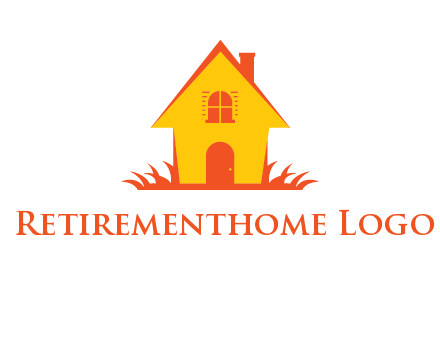 shack on grass vector