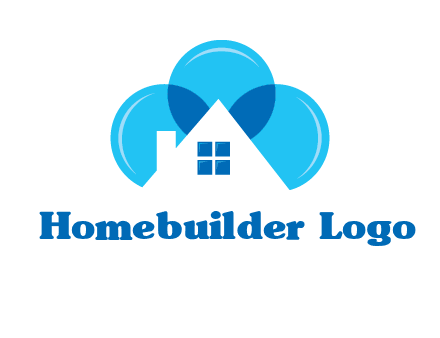 house and bubbles graphic