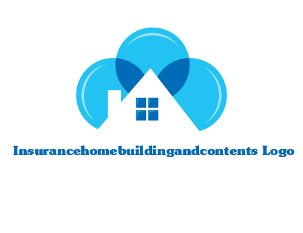 house and bubbles graphic
