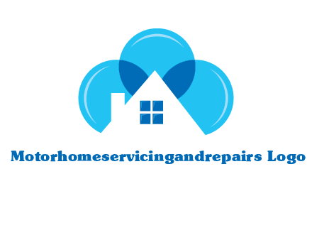 house and bubbles graphic