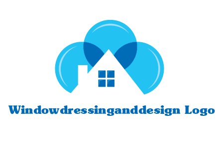 house and bubbles graphic