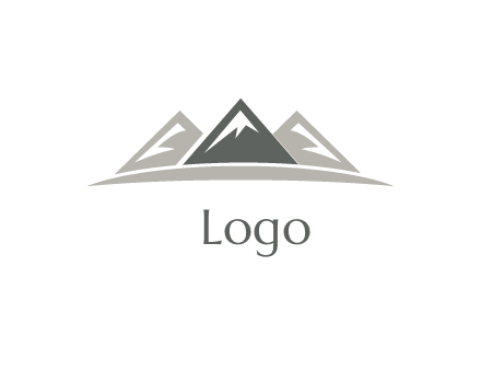 abstract mountain peaks landscape logo