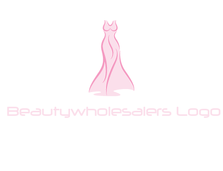 line art fashion dress logo