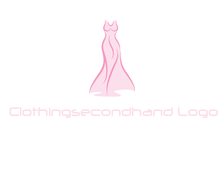 line art fashion dress logo