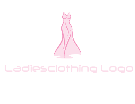 line art fashion dress logo