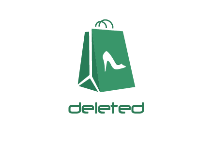 high heels shoe on shopping bag icon