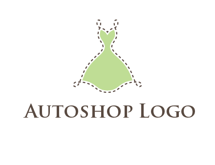frock in a stitch outline logo