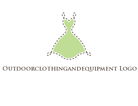 frock in a stitch outline logo