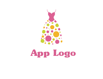 polka dots skirt vector