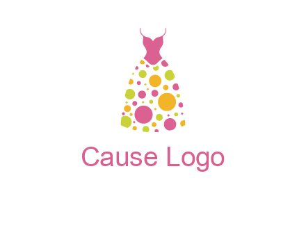 polka dots skirt vector