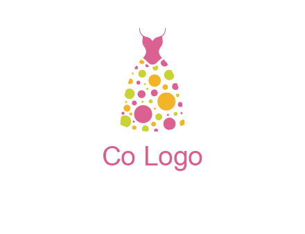 polka dots skirt vector
