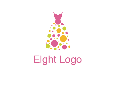 polka dots skirt vector