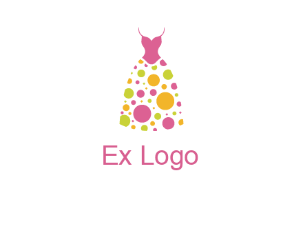 polka dots skirt vector